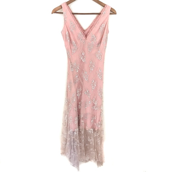Alexia Admor Dresses & Skirts - Alexia Admor Blush Lace V Neck Sleeveless Dress S
